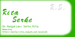 rita serke business card